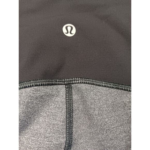 Lululemon Train Times Crop 17" Heathered Black Leggings in Size 8 - Picture 6 of 11